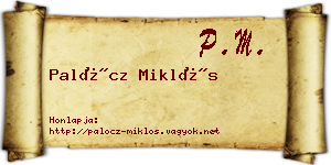 Palócz Miklós névjegykártya